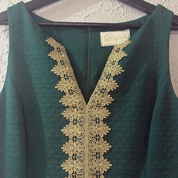 Pappagallo The Brooke Dress Kelly Green 8 Sleeveless Jewel Neck Above The Knee - Picture 4 of 11